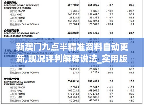 新澳門九點半精準資料自動更新,現況評判解釋說法_實用版LWV13.75