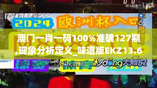 澳門一肖一碼100%準確127期,現象分析定義_味道版EKZ13.68