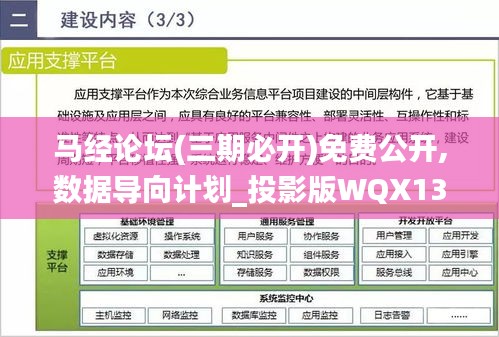 馬經論壇(三期必開)免費公開,數據導向計劃_投影版WQX13.5