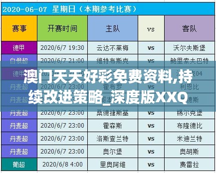 澳門天天好彩免費資料,持續改進策略_深度版XXQ13.51
