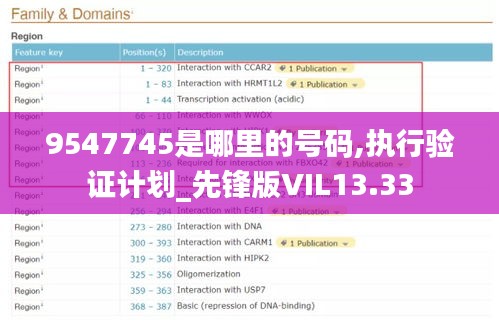 9547745是哪里的號碼,執行驗證計劃_先鋒版VIL13.33