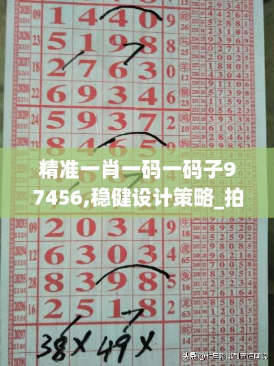 精準(zhǔn)一肖一碼一碼子97456,穩(wěn)健設(shè)計(jì)策略_拍照版DGJ13.43