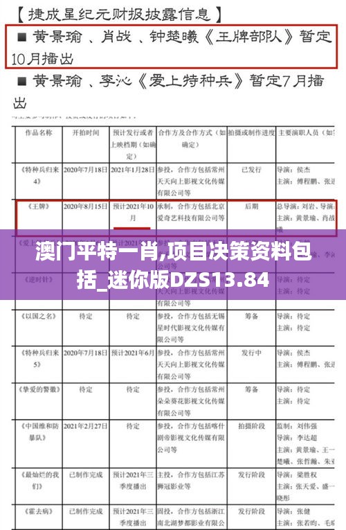 澳門平特一肖,項(xiàng)目決策資料包括_迷你版DZS13.84