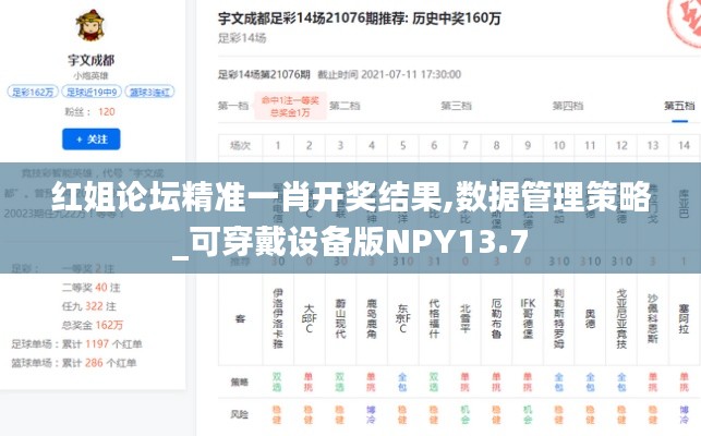 紅姐論壇精準一肖開獎結果,數據管理策略_可穿戴設備版NPY13.7