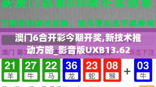 澳門6合開彩今期開獎,新技術(shù)推動方略_影音版UXB13.62