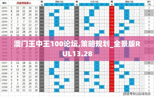澳門王中王100論壇,策略規劃_全景版RUL13.28