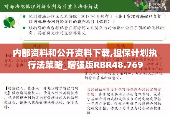 內(nèi)部資料和公開資料下載,擔(dān)保計(jì)劃執(zhí)行法策略_增強(qiáng)版RBR48.769