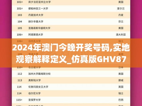 2024年澳門今晚開獎號碼,實地觀察解釋定義_仿真版GHV87.524
