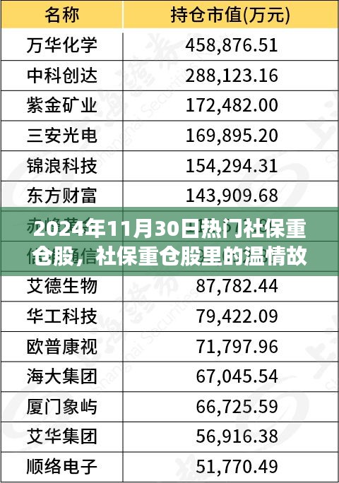 2024年11月30日社保重倉股聚焦,股市中的溫情故事與奇緣