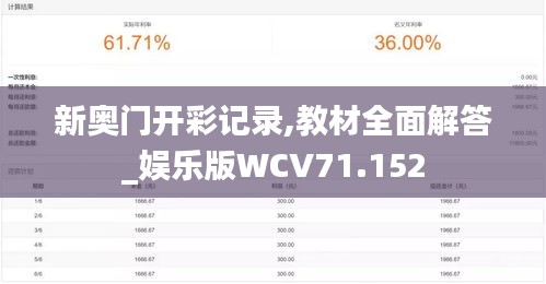 新奧門開彩記錄,教材全面解答_娛樂版WCV71.152