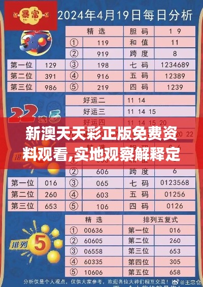 新澳天天彩正版免費資料觀看,實地觀察解釋定義_高級版QYG26.289