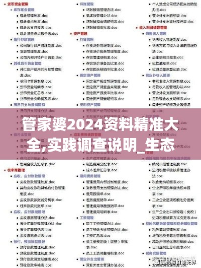 管家婆2024資料精準(zhǔn)大全,實(shí)踐調(diào)查說明_生態(tài)版LWB59.528