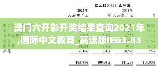 澳門六開彩開獎結果查詢2021年,國際中文教育_高速版IEG3.838