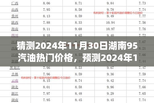 2024年11月30日湖南市場95號汽油熱門價格預測及分析