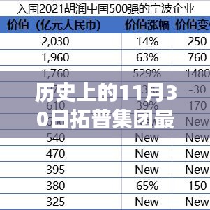 拓普集團11月30日最新動態全解析,輕松掌握歷史消息,洞悉集團發展軌跡