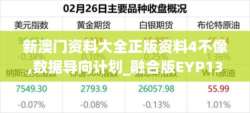 新澳門資料大全正版資料4不像,數據導向計劃_融合版EYP13.687