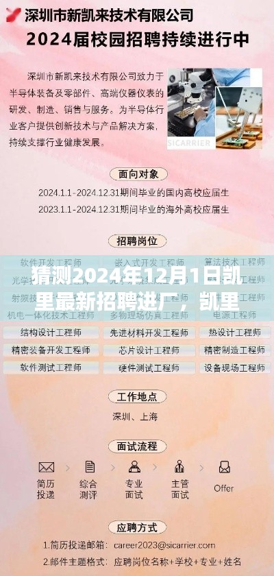 凱里最新招聘進(jìn)廠全攻略,求職進(jìn)廠步驟詳解與預(yù)測(cè)招聘展望(2024年)