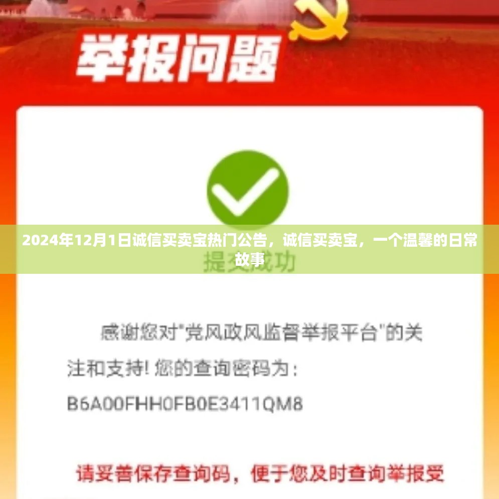 誠信買賣寶熱門公告揭秘,一個(gè)溫馨的日常故事