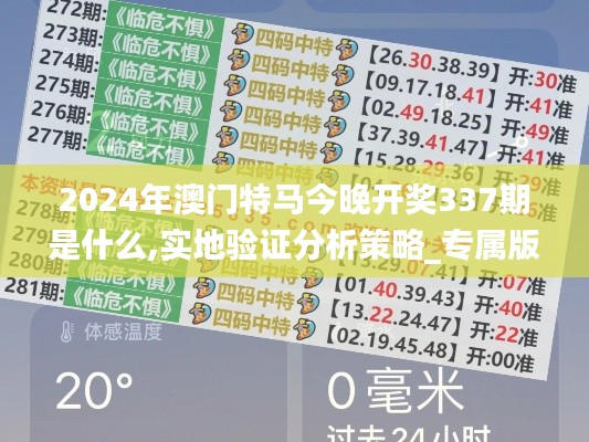 2024年澳門特馬今晚開獎337期是什么,實地驗證分析策略_專屬版21.444-9