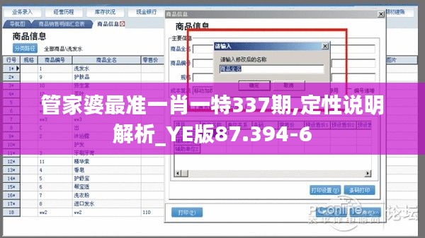 管家婆最準一肖一特337期,定性說明解析_YE版87.394-6