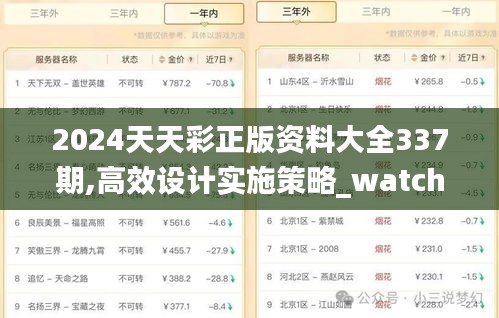 2024天天彩正版資料大全337期,高效設計實施策略_watchOS28.247-6