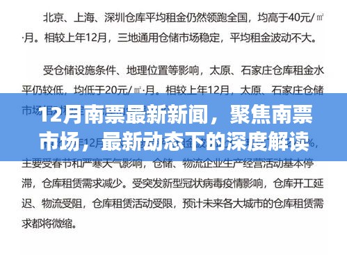 12月南票市場深度解讀與觀點碰撞,最新動態聚焦