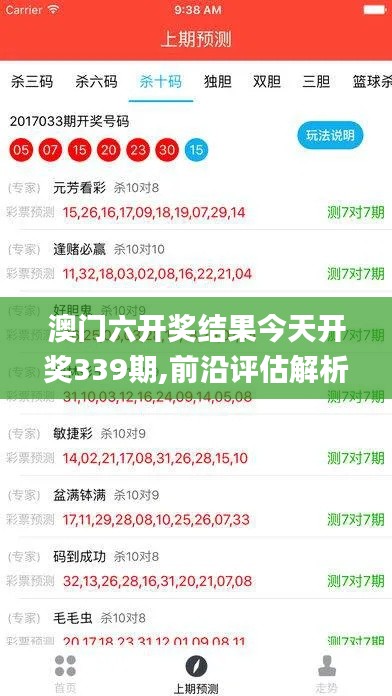 澳門六開獎結果今天開獎339期,前沿評估解析_Tizen175.229-8