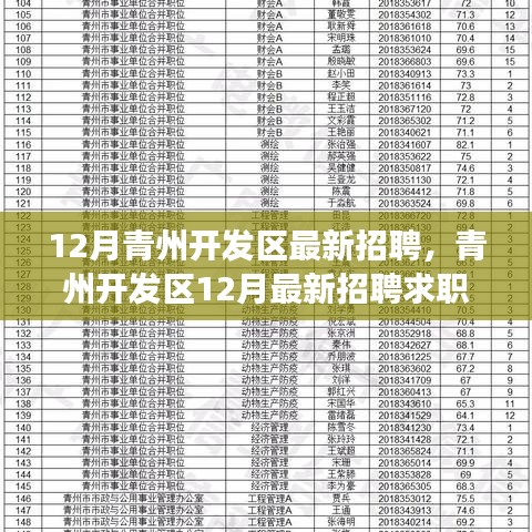 青州開發區12月最新招聘求職全流程指南,從準備到面試成功的秘訣