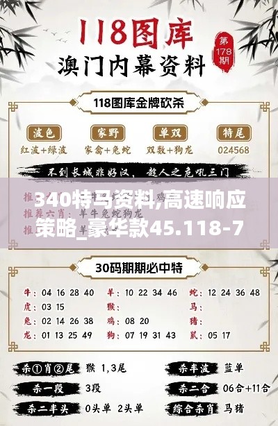 340特馬資料,高速響應策略_豪華款45.118-7