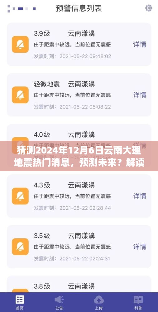 云南大理地震預(yù)測分析與應(yīng)對指南,解讀熱點(diǎn),預(yù)測未來關(guān)于地震的熱門消息
