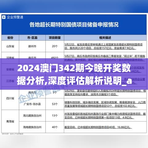2024澳門342期今晚開獎數據分析,深度評估解析說明_app9.869