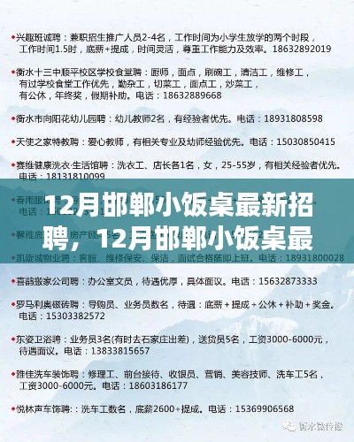 12月邯鄲小飯桌最新招聘全面解析與評測