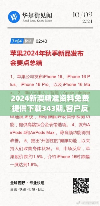 2024新澳精準資料免費提供下載343期,客戶反饋分析落實_蘋果款19.505