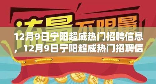 12月9日寧陽超威熱門招聘信息詳解與全面評測