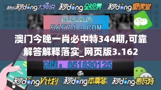 澳門今晚一肖必中特344期,可靠解答解釋落實_網頁版3.162