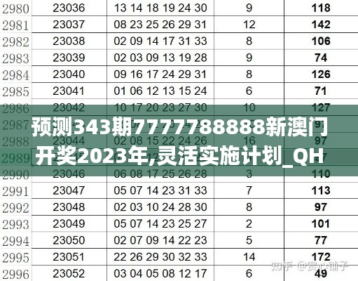 預(yù)測343期7777788888新澳門開獎(jiǎng)2023年,靈活實(shí)施計(jì)劃_QHD6.240