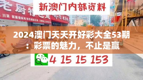 2024澳門(mén)天天開(kāi)好彩大全53期：彩票的魅力，不止是贏