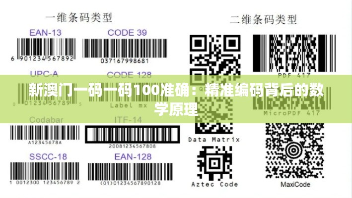 新澳門一碼一碼100準確:精準編碼背后的數學原理