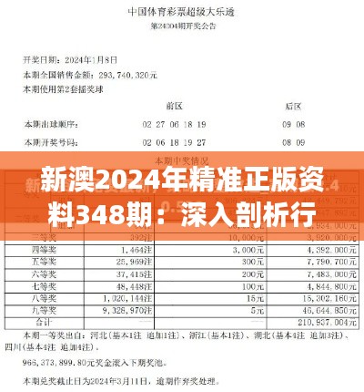 新澳2024年精準正版資料348期:深入剖析行業(yè)中的最新趨勢與變革