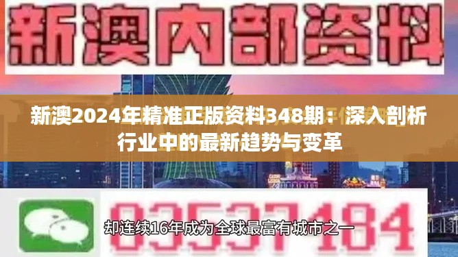 新澳2024年精準正版資料348期:深入剖析行業(yè)中的最新趨勢與變革