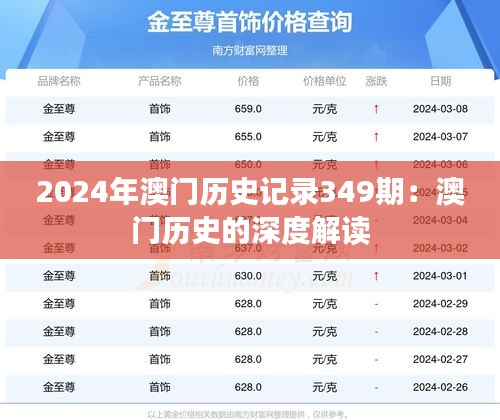 2024年澳門歷史記錄349期:澳門歷史的深度解讀