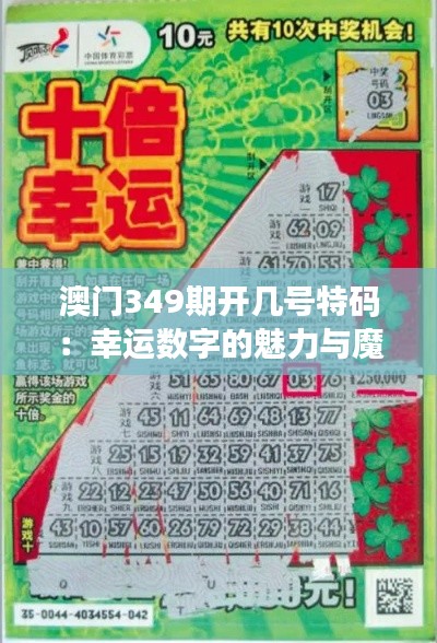 澳門(mén)349期開(kāi)幾號(hào)特碼:幸運(yùn)數(shù)字的魅力與魔力
