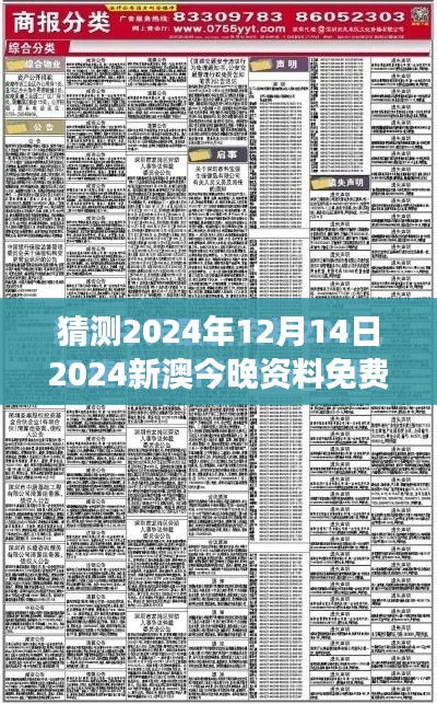 猜測2024年12月14日2024新澳今晚資料免費:免費資訊對行業競爭的貢獻