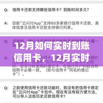 12月信用卡實時到賬指南，零基礎操作教程
