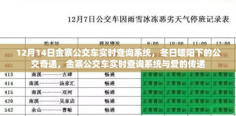 冬日暖陽下的公交奇遇,金寨公交車實時查詢系統與愛的傳遞之旅