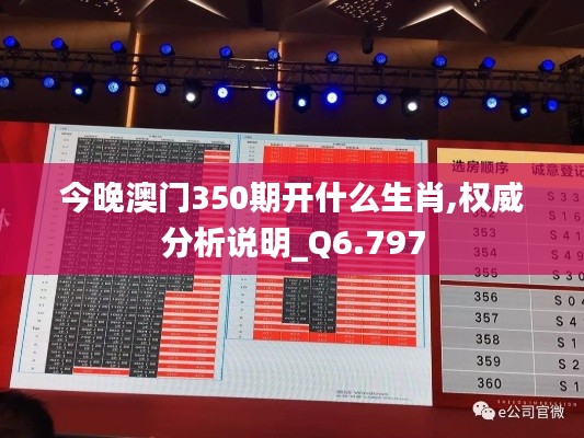 今晚澳門350期開什么生肖,權威分析說明_Q6.797