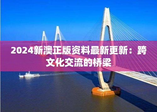2024新澳正版資料最新更新:跨文化交流的橋梁