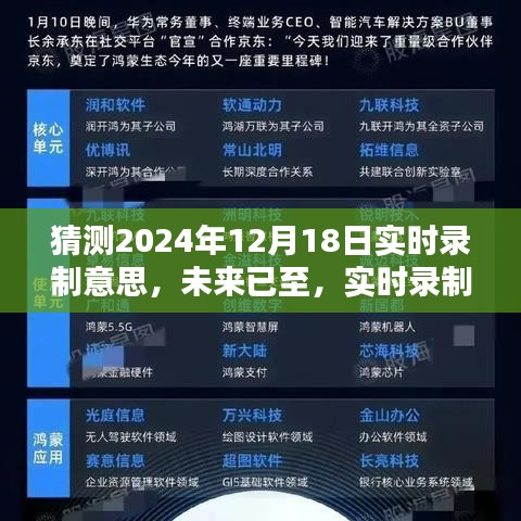 未來已至,智能錄制革新體驗——實時錄制新紀元展望至2024年猜想