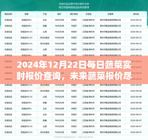 智能蔬菜報價查詢系統全新上線,實時掌握未來蔬菜報價,每日蔬菜價格查詢(2024年12月22日)