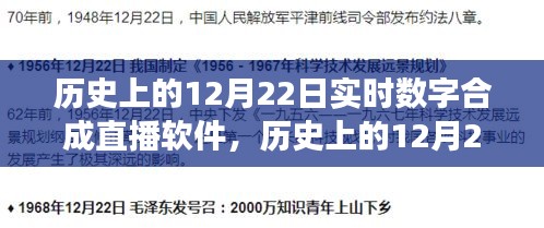 歷史上的12月22日,數字合成直播軟件的誕生與發展回顧